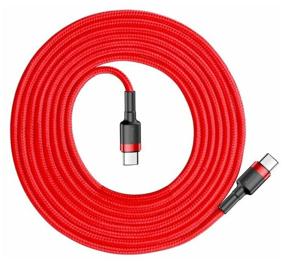 img 3 attached to Cable Baseus Cafule PD USB Type-C - USB Type-C, 2 m, red/black