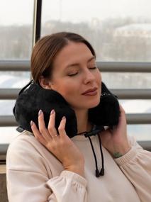 img 3 attached to Neck travel pillow TRVL Pro Black Mvita