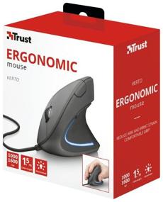 img 3 attached to Vertical mouse Trust Verto Ergonomic, black