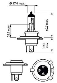 img 1 attached to Car halogen lamp Philips X-tremeVision Pro150 12342XVPS2 H4 12V 60/55W (P43t) P43t 3600K 2 pcs.