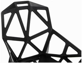 img 3 attached to 🪑 Woodville One Chair: Durable Plastic Design in Stylish Black