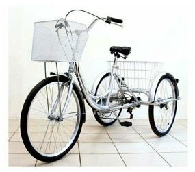 img 1 attached to Tricycle for adults IZH-BIKE Farmer (Farmer) 24" Silver