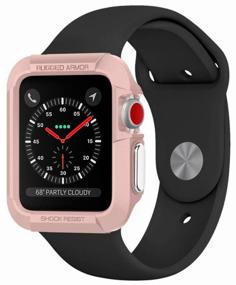 img 3 attached to Spigen Rugged Armor Case for Apple Watch Series 3/2/1 42mm