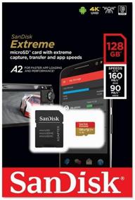 img 3 attached to SanDisk microSDXC 128GB Class 10, V30, A2, UHS Class 3, R/W 160/90MB/s Memory Card, SD Adapter