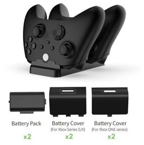 img 2 attached to Charging station for 2 gamepads 2 batteries 800 mAh DOBE (TYX-532X) (Xbox One/Series X/S) for Microsoft Xbox Series X/S