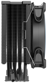 img 3 attached to Кулер для процессора PCcooler GI-X6 V2, серебристый/черный/красный