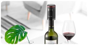 img 1 attached to 🍷 Circle Joy Electric Wine Vacuum Sealer CJ-JS03 CN - Black, Plug-in Electric Vacuum