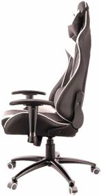 img 3 attached to Computer chair Everprof Lotus S6 gaming, upholstery: imitation leather, color: black/white