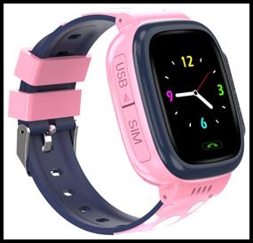 img 2 attached to 📱 PALEOHORA Y92 Smart Watches PRO for Kids - GPS Tracker, SOS Button, Camera, Flashlight, Full Touch HD IPS Screen (Pink) - Compatible with iOS/Android