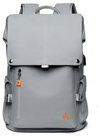 img 1 attached to Urban men's waterproof backpack for laptop 15.6", with USB port, 43x30x15 cm, gray