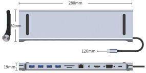 img 2 attached to PALMEXX 11b1 USB-C to HDMI VGA 4*USB3.0 USBC CR LAN AUX