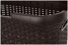 img 3 attached to Laundry basket CURVER Style, 26.5x44.8x61.5 cm, dark brown