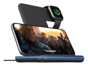 img 2 attached to 🔌 Enhanced Connectivity: 3-in-1 Fast Charging Wireless Dock (Black)