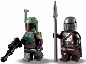 img 3 attached to LEGO Star Wars 75312 Mandalorian Boba Fett Starship, 593 children