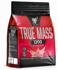 img 2 attached to 🥤 BSN True-Mass 1200 Gainer: 4700 g Strawberry Milkshake – Mega Size for Maximum Gains