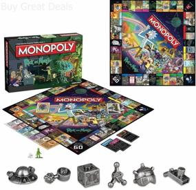 img 1 attached to Monopoly board game. RICK AND MORTY 17+ HASBRO GAMING 503386