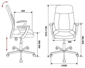 img 2 attached to Optimized Search: CH-605 Office Computer Chair with PU Leather Upholstery in Black