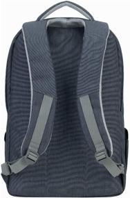 img 3 attached to Laptop backpack 17.3". RIVACASE 7567grey/darkblue