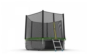 img 3 attached to Frame trampoline EVO Jump Outside 8FT with bottom net 244x244x210 cm, green