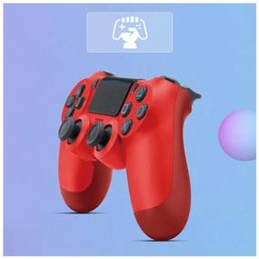 img 3 attached to Wireless Joystick for PS4 PS 5 PC Bluetooth Gamepad for Computer and Consoles Bluetooth - Joystick Red