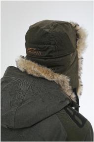 img 3 attached to Hat with earflaps winter KATRAN alpha (Iceland, khaki), Dark khaki, Size: 59-60