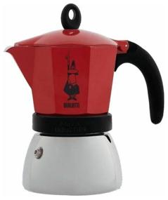 img 1 attached to Гейзерная кофеварка Bialetti New Moka Induction, 280 мл, red