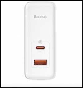 img 3 attached to Сетевое зарядное устройство/Быстрая зарядка Baseus GaN5 Pro Fast Charger C+U 100W EU White (Cable Type-C to Type-C 100W(20V/5A) CCGP090202