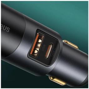 img 3 attached to Автомобильное зарядное устройство Baseus Share Together Fast Charge Car Charger with Cigarette Lighter Expansion Port U+C 120W Gray