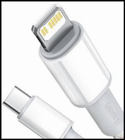 img 3 attached to Accessory Baseus High Density Braided USB Type-C - Lightning 20W 2m White CATLGD-A02