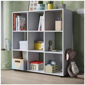 img 3 attached to 📚 White Wooden Kvadro-5 Rack: Versatile Storage Organizer for Home and Office - Ideal for Books, Toys, and More! Shelf Dimensions: 330x964x990 (LxWxH)