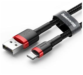 img 3 attached to Cable Baseus Cafule USB - Lightning, 1 m, black/red