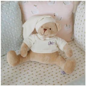 img 3 attached to Interactive educational toy Drёma BabyDou Bear with white and pink noise, beige