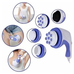 img 1 attached to 💙 White/blue Electric Body Massager: Vibrating Relax & Tone, Spin Tone for Ultimate Relaxation