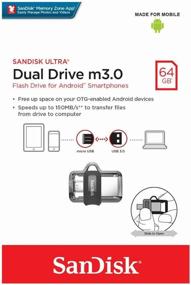 img 3 attached to Flash drive SanDisk 64GB black Ultra Android Dual Drive OTG USB3.0/microUSB