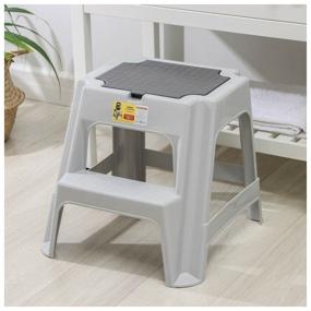 img 3 attached to Volf Light Gray Plastic Stool with Step by Bytplast: Durable and Practical Solution