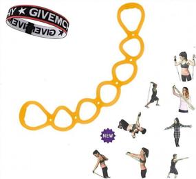 img 4 attached to Get Fit Anywhere With Calliven'S Portable 7 Ring Stretch And Resistance Exercise Band!