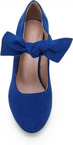 img 2 attached to Women'S Mary Jane Platform Sandals With Bowknot, Closed Toe, Elastic Strap