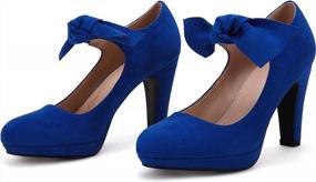 img 1 attached to Women'S Mary Jane Platform Sandals With Bowknot, Closed Toe, Elastic Strap