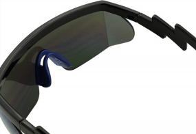 img 2 attached to Semi Rimless Neon Rainbow Sunglasses Mirrored Lens UV Protection 80S Retro Rave Shades ShadyVEU Crooked ZigZag Bolt Arm