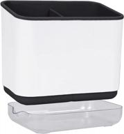 organize your kitchen with kefanta sink caddy: black sponge holder with drain pan and brush organizer логотип