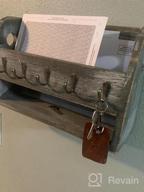 img 1 attached to Get Organized With LIANTRAL Rustic White Mail Sorter Wall Mount Holder For Mail And Keys review by Ashley Baker
