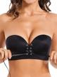 yandw wireless seamless push up strapless bra - thick padded, add 2 cup sizes with drawstring & clear straps convertible brassiere logo