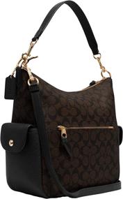 img 3 attached to Женская кожаная плечевая сумка Coach Pennie - комбинированная сумка и кошелек, идеально подходит для любителей плечевых сумок.
