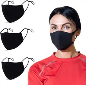 img 4 attached to Оставайтесь защищенными во время тренировок и повседневной жизни с регулируемыми тканевыми масками для лица WODFitters