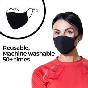 img 1 attached to Оставайтесь защищенными во время тренировок и повседневной жизни с регулируемыми тканевыми масками для лица WODFitters