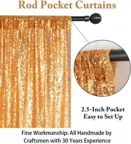 img 2 attached to 20FTX10FT Gold Shimmer Sequin Fabric Photography Backdrop