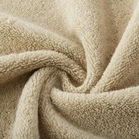 img 2 attached to Upgrade Your Bathroom Experience With VANZAVANZU 6 Pack Premium Ultra Soft Hand Towels (Beige)
