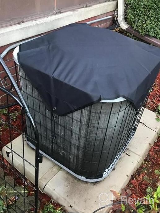 img 1 attached to Heavy Duty AC Defender Cover For Outside Units - Universal Fit, Gulrear Air Conditioner Covers With Bungee Hooks. review by James Daniels