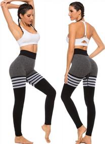 img 3 attached to Enhance Your Curves With High Waisted Seamless Leggings For Women: Perfect For Yoga, Workouts And Tummy Control