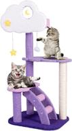 multi level purple scratching hammock comfortable cats logo
